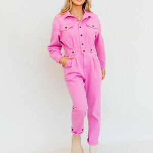 Molly Green Nashville Pink Denim Jumpsuit